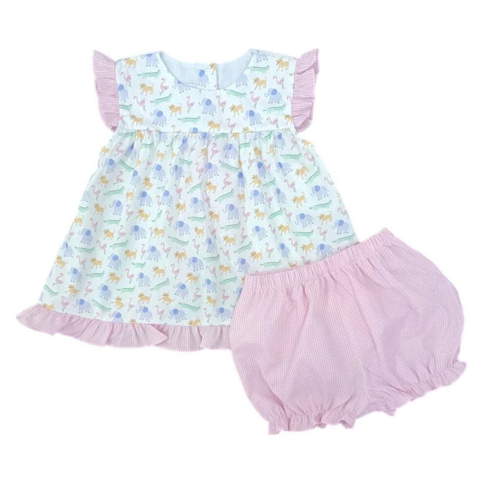 James and Lottie Natalie Bloomer Short Set, ZOO-pendous NWT‎ size 6mo